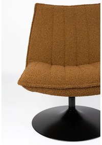 Okrovožlté kreslo z textílie bouclé Jax – White Label