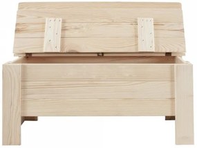 MALÁ DREVENÁ LAVIČKA S ÚLOŽNÝM PRIESTOROM B-12 surová 54x71x29