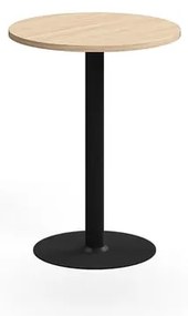Barový stôl VERTICUS, Ø700x900 mm, dub/čierna
