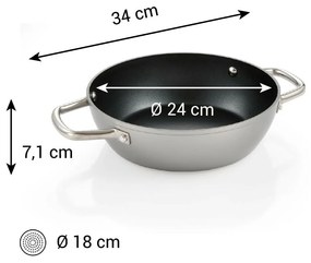 Tescoma Panvica hlboká GrandCHEF+ pr. 24 cm, 2 úchyty, pr. 24 cm