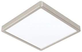 EGLO LED stropné chytré svietidlo FUEVA-Z, 19,5 W, teplá biela-studená biela, 28x28cm, hranaté, strieborn