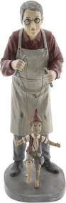 Dekorácia muž s bábkou Pinocchio - 16*14*36 cm