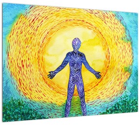 Sklenený obraz - Sila duše (70x50 cm)