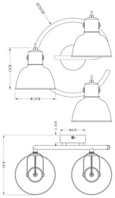 Globo 54655-3 - Bodové svietidlo FILLO 3xE14/25W/230V
