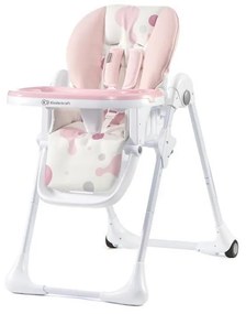 Kinderkraft KINDERKRAFT - Detská jedálenská stolička YUMMY ružová/biela AG0323