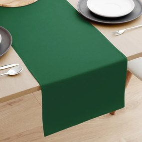 Goldea behúň na stôl loneta - uni tmavo zelený 20x140 cm