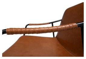 Hnedá jedálenská stolička z imitácie kože DAN-FORM Denmark Boto