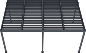 Hliníková bioklimatická pergola s lamelami BestBerg BBP-15G / 509 × 304 × 218 cm / sivá