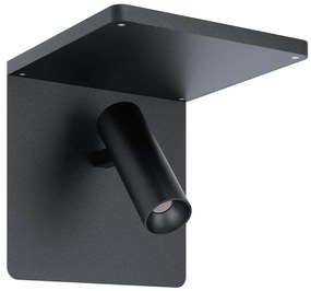 Eglo 67563 - LED Nástenné svietidlo s policou CIGLIE LED/8,1W/230V čierna