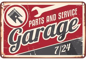 Ceduľa Part and service Garage