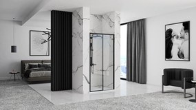 Rea Rapid Slide, posuvné sprchové dvere 120cm, 6mm číre sklo, čierny profil, REA-K6402