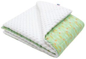 NEW BABY Detská deka z Minky s výplňou New Baby Harmony zelená 70x100 cm