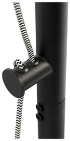 Čierna stojacia lampa White Label Tokio