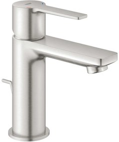 GROHE Lineare páková umývadlová batéria s odtokovou súpravou s tiahlom, výška výtoku 95 mm, Supersteel, 32109DC1