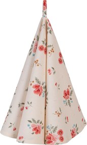 Okrúhla bavlnená utierka s kvetmi Little Rose Collection - Ø 82 cm