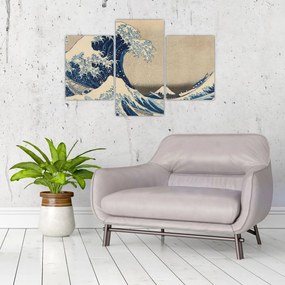 Obraz - Katsushika Hokusai, Under the Wave off Kanagawa, reprodukcia (90x60 cm)