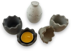 Svietnik - vajíčko Farba: Sivá