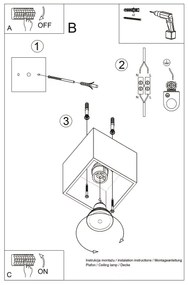 Sollux SL.0493 - Bodové svietidlo QUAD 1xGU10/10W/230V drevo