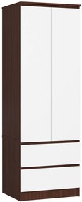 Šatníková skriňa Suman (wenge + biela). Akcia -18%. Vlastná spoľahlivá doprava až k Vám domov. 1069555