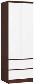Šatníková skriňa Suman  (wenge + biela). Akcia -18%. Vlastná spoľahlivá doprava až k Vám domov. 1069555