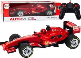 LEAN Toys RC pretekárske auto 1:12 so svetlami a zvukmi, červené