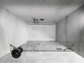 Mexen Lunar, pravé otočné sprchové dvere 160 cm, 8mm číre sklo, oceľový profil, 834S-160-050-97-00-P