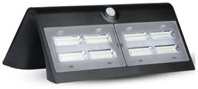LED Solárne nástenné svietidlo so senzorom LED/7W/3,7V 4000K IP65 4000 mAh čierna