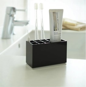 Čierny plastový stojan na zubné kefky Mist – YAMAZAKI