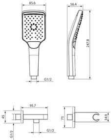 Cersanit S951-512 - Sprchová sada LARGA lesklý chróm
