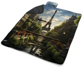 Sablio Plážová deka Paríž Eiffelova veža Art: 200x140 cm