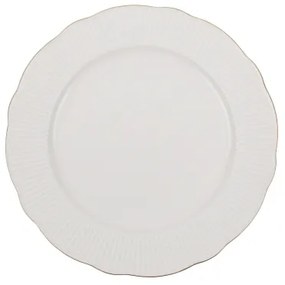 18-dielna jedálenská súprava biela/zlatá/porcelán