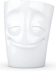 Biely spokojný porcelánový hrnček s uškom 58products, objem 350 ml