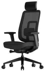 Kancelárska ergonomická stolička K42 — sieť, látka, čierna / viac farieb Čierna