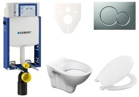 Cenovo zvýhodnený závesný WC set Geberit na zamurovanie + WC Ceramia S-Line Pro 110.302.00.5NR3