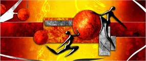 Obraz - Maľba ľudskosti (120x50 cm)