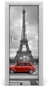 Fototapeta samolepiace dvere Eiffelova veža auto 95x205 cm