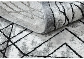 Moderný koberec COZY Tico, geometrický - Štrukturálny, dve vrstvy rúna, šedá Veľkosť: 160x220 cm