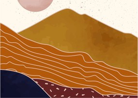 Sklenený obraz - Spacefrog design hory N⁰1 (70x50 cm)