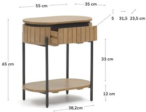 Nočný stolík z mangového dreva Licia - Kave Home