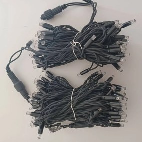DECOLED Svetelná reťaz LED 20 m, 36 V, 120 diód, teplá biela, čierny kábel IP67, Eco Fix