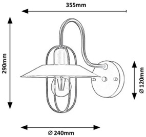 Rabalux - Nástenné svietidlo 1xE27/40W/230V
