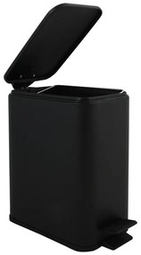 Matne čierny nášľapný oceľový odpadkový kôš 5 l Erik – Spirella