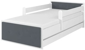Raj posteli Detská čalúnená posteľ MAX  XL " sivá " biela