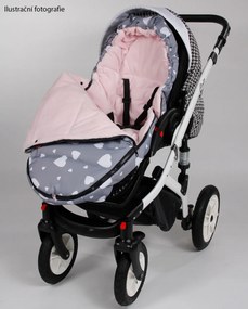Fusak do kočíka TheBaby - HVIEZDIČKY - biely/mätový