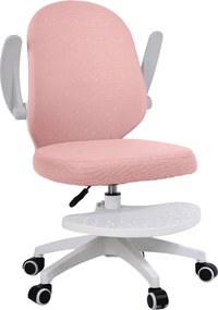 Detská otočná stolička Neoseat JUNI 012 s podnožou — látka, ružová