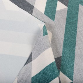 Biante Zamatový štvorcový obrus Tamara TMR-026 Zeleno-sivý designový cik-cak 60x60 cm