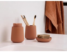 Oranžová porcelánová nádobka na mydlo Nova One – Zone