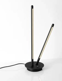LED stmievateľná čierna stolná lampa Intec
