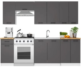 Horná kuchynská skrinka OLIWIA W40 H720 biela / grafitová / sivá