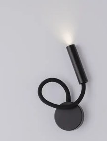 LED čierne svietidlo na stenu Sonica